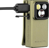 Olight Oclip Ultra Olive Green - USB C Rechargeable EDC Light Waterproof High Beam Floodlight Spotlight by Olight
