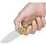 Olight Rubato 4 Rail Lock Knife EDC Ready With Yellow PEI Handle And 3In CPM S35VN Blade by Olight