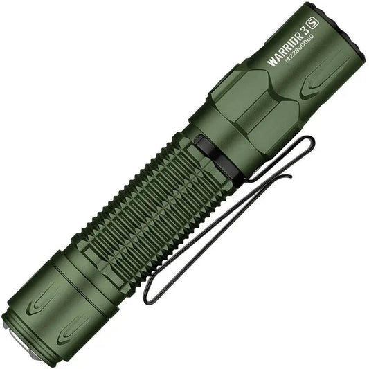 Olight Warrior 3S Tactical Flashlight - Rechargeable Dual Switch High Performance LED For Outdoor Pros by Olight