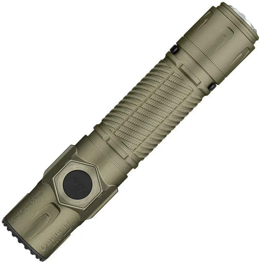 Olight Warrior Ultra Olive Tactical Flashlight Rechargeable Dual Switch High Performance LED Water Resistant by Olight
