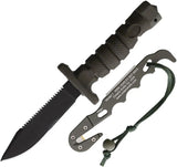 Ontario ASEK Survival Knife System Pro Grade Sawback 1095 Blade - Built In Strap Cutter For Field Readiness by Ontario