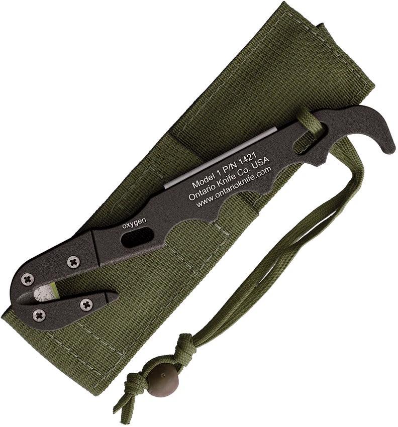 Ontario Strap Cutter Model 2 1414 Ergonomic Aluminum Handle 6.6In Durable Nylon Belt Sheath for Leatherworkers by Ontario