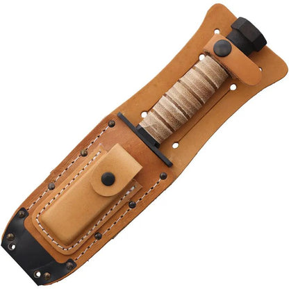 Ontario Air Force One Survival Knife 9.75 Inch Bowie Blade - Durable Leather Handle For Outdoor Survivalists by Ontario