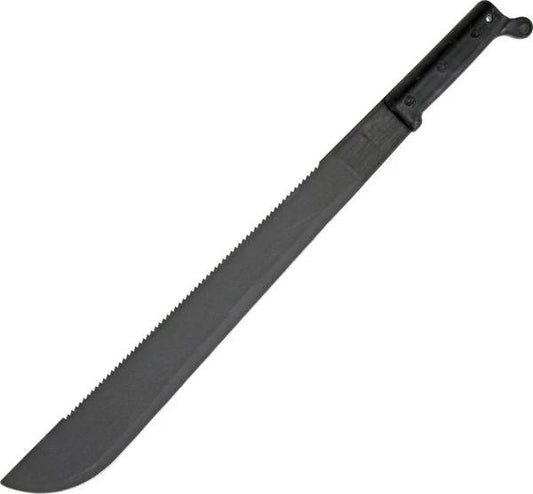 Ontario Sawback Machete ON18S 18 Inch Black Coated High Carbon Steel Blade With Sawback For Rugged Outdoor Survival by Ontario