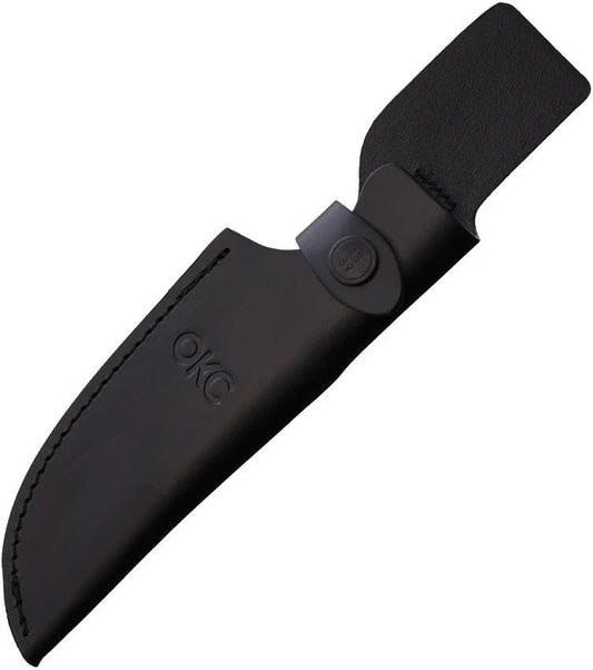 Ontario Recurve Black Leather Sheath For Fixed Blade Knives With Secure Fit Outdoor Enthusiasts by Ontario