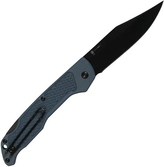 Ontario Camp Plus EDC Lockback Knife 4315GREYTC Midnight Gray Nylon Handle Rugged Clip Point Blade For Everyday Carry by Ontario
