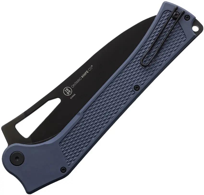 Ontario Camp Plus EDC Linerlock Knife - Rugged Cleaver-Style Blade For Outdoor Adventure And Daily Tasks by Ontario