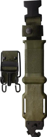 Ontario M-9 Combat Knife No Saw 7 Inch Black Zinc Phosphate Blade OD Green GFN Handle - Fixed Blade For Tough Outdoors by Ontario