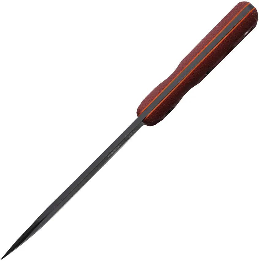 Ontario XL Hunter Fixed Blade Knife - Red Micarta Handle, Full Tang, USA Made, 1095HC by Ontario