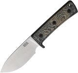 Ontario ADK Keene Valley Hunter Knife 9.5 Inch Satin 420HC Full Tang Micarta Rugged With Belt Sheath For Outdoors by Ontario
