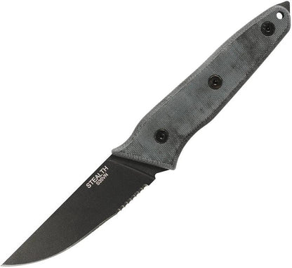Ontario Stealth Fixed Blade 8198 Knife With S35VN Blade Full Tang Partially Serrated Outdoor Survival Knife by Ontario