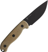 Ontario TAK 2 Fixed Blade Knife - Full Tang 1075HC Steel With Honey Wood Handle For Survival by Ontario