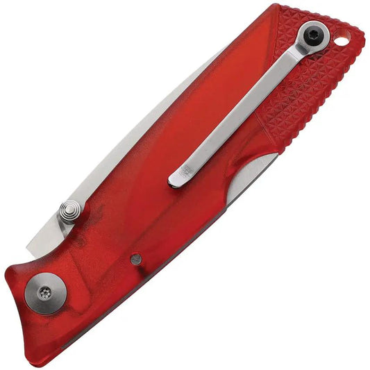 Ontario Ice Series Lockback 8798RED Outdoor EDC Knife - Compact Folding Blade For Everyday Carry And Outdoor Tasks by Ontario