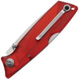 Ontario Ice Series Lockback 8798RED Outdoor EDC Knife - Compact Folding Blade For Everyday Carry And Outdoor Tasks by Ontario