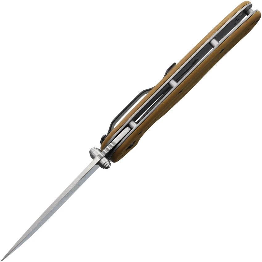 Ontario RAT II Linerlock Knife Coyote Brown 3in Satin D2 Drop Point Blade Lanyard Hole Pocket Clip For EDC Enthusiasts by Ontario