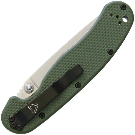 Ontario RAT II Linerlock Knife OD Green - D2 Tool Steel Drop Point Blade For Everyday Carry by Ontario