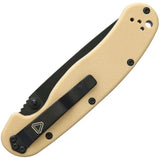 Ontario RAT II Desert Tan Linerlock D2 Knife - Compact EDC Folding Knife With Durable D2 Blade by Ontario