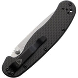 Ontario RAT II D2 CF Linerlock Knife - Slim Lightweight EDC Companion With 3In Satin D2 Blade by Ontario