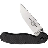 Ontario RAT II D2 CF Linerlock Knife - Slim Lightweight EDC Companion With 3In Satin D2 Blade by Ontario