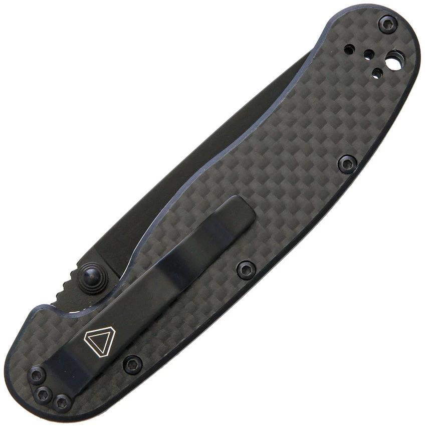 Ontario Rat II Linerlock Folding Knife D2 Tool Steel With Carbon Fiber Handle For EDC Enthusiasts by Ontario