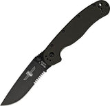 Ontario RAT I 8847 Knife AUS8 Partially Serrated Blade 5 Inch Closed Black Nylon Handle For EDC Enthusiasts by Ontario