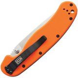 Ontario RAT I Linerlock Knife With AUS8 Satin Blade 3.5 In Closed Orange Handle - Everyday Carry Ready by Ontario