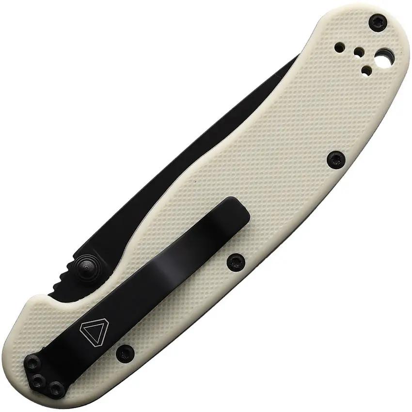 Ontario RAT II Linerlock Knife - 3-Inch AUS-8 Blade, Bone Nylon Handle, EDC Pocket Clip by Ontario