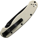 Ontario RAT II Linerlock Knife - 3-Inch AUS-8 Blade, Bone Nylon Handle, EDC Pocket Clip by Ontario