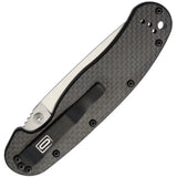 Ontario RAT I Carbon Fiber D2 Folding Knife - Rugged G10 And Carbon Fiber Handle For EDC by Ontario