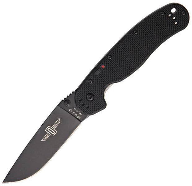 Ontario RAT IA BP Assisted Opening Linerlock Knife For Tactical EDC Enthusiasts AUS 8 Black G10 by Ontario
