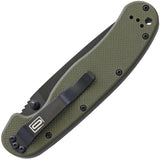 Ontario RAT IA TAO Assisted Opening Linerlock Knife OD Green G10 AUS8 3.5 Inch Blade - Fast One Hand Opening For EDC by Ontario