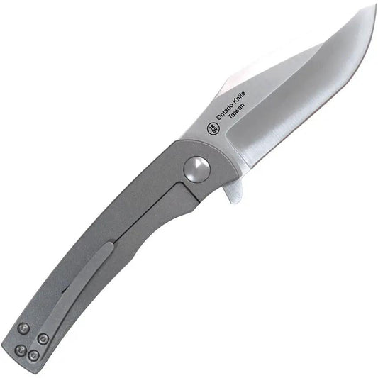 Ontario Carter Trinity Framelock Knife - Compact EDC Ready With Satin AUS-8 Blade And Extended Tang by Ontario