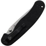 Ontario RAT 1.5 Linerlock MagnaCut Folding Knife - Satin Blade Black G10 Handle EDC Ready by Ontario