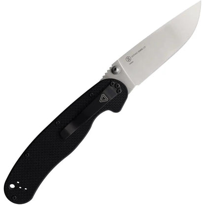 Ontario RAT 1.5 Linerlock MagnaCut Folding Knife - Satin Blade Black G10 Handle EDC Ready by Ontario