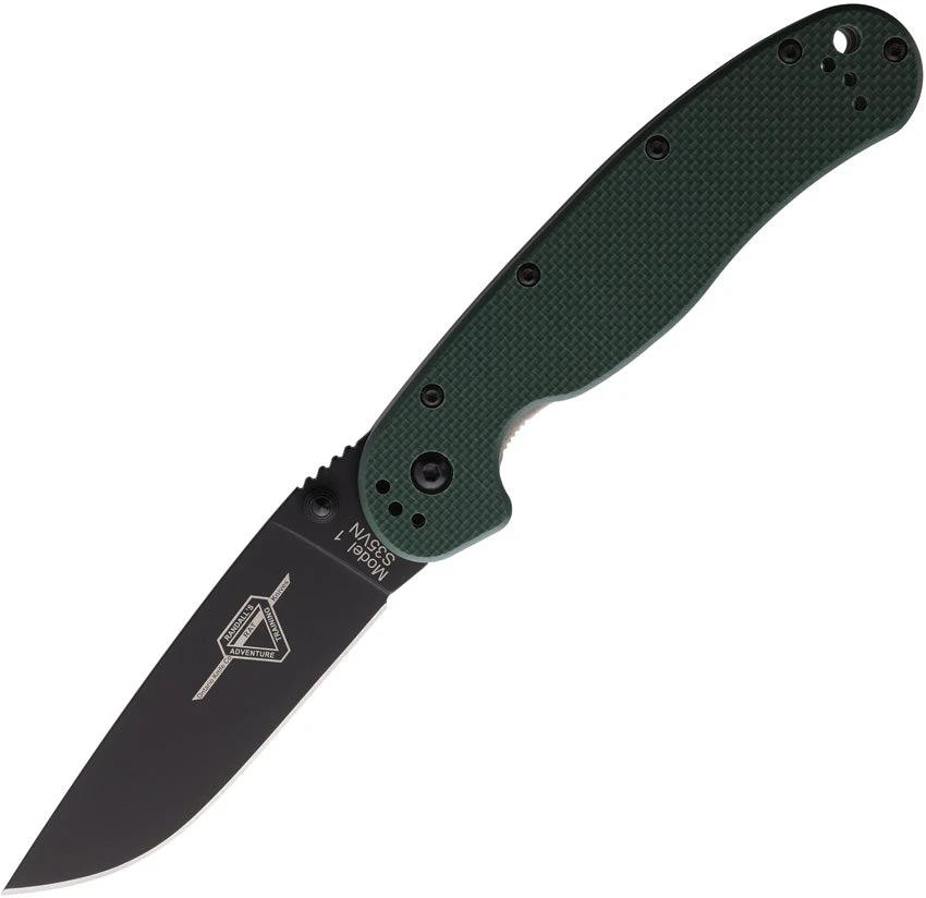 Ontario RAT I Linerlock Green G10 8991 by Ontario