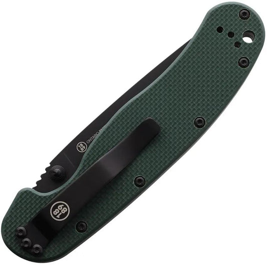 Ontario RAT I Linerlock Knife - 3.5 Inch S35VN Blade Green G10 Handle EDC Outdoor Tactical by Ontario