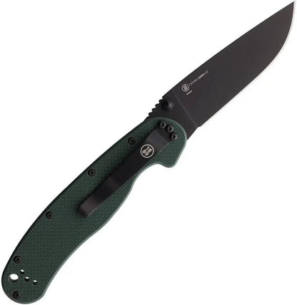 Ontario RAT I Linerlock Knife - 3.5 Inch S35VN Blade Green G10 Handle EDC Outdoor Tactical by Ontario