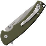 Ontario PFC01 Button Lock Folding Knife Premium Stonewash Blade G10 Handle For EDC Enthusiasts by Ontario