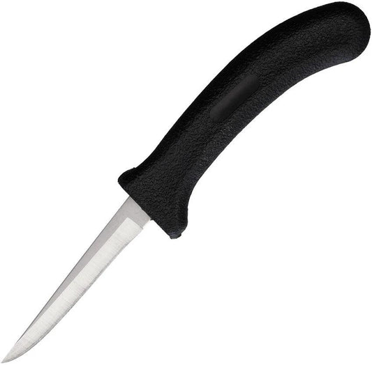 Ontario Poultry Knife EG901SH Satin Stainless 9 Inch Blade Black Handle For Chefs And Home Cooks by Ontario