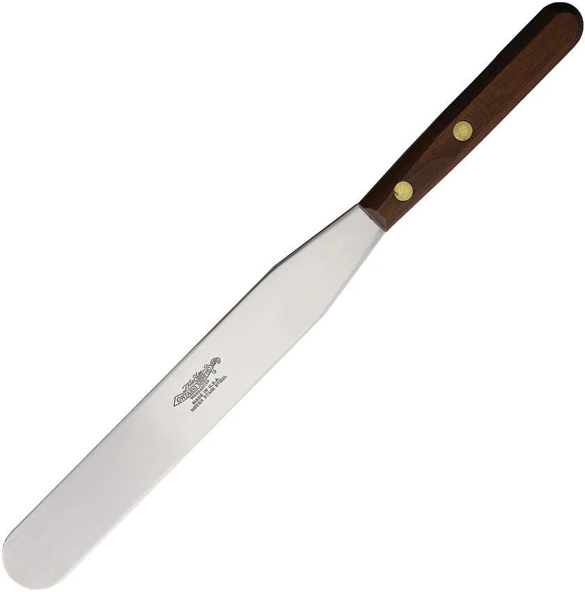 Ontario 4508 Spatula S2230 Stainless Round Tip 12.5 Inch With Wood Handle For Chefs by Ontario
