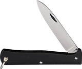 Otter Messer Mercator Small Carbon Black EDC Knife For Campers And Outdoorsmen With Satin Carbon Steel 2.88in Blade by OTTER-Messer