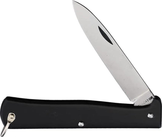 Otter Messer Mercator Small Carbon Black EDC Knife For Campers And Outdoorsmen With Satin Carbon Steel 2.88in Blade by OTTER-Messer