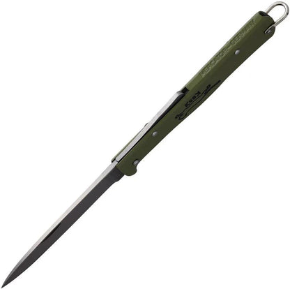 Otter Messer Mercator Lockback Knife - Carbon Steel Satin Blade With Olive Handle For Outdoor Enthusiasts by OTTER-Messer