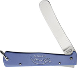 Otter Messer Mercator Humpback Lockback Knife - Compact EDC Knife With Satin Blade And Blue Aluminum Handle by OTTER-Messer