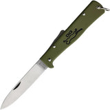 Otter Messer Large Mercator Lockback Knife - Satin Stainless Blade With Olive Handle For Outdoor EDC by OTTER-Messer