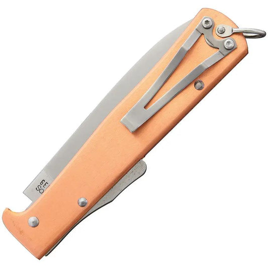 Otter-Messer Mercator Clip Copper - Compact Lockback EDC Knife With Durable Copper Handle by OTTER-Messer