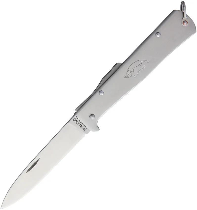 Otter Messer Mercator Clip Knife Lockback With 3.5in Satin Blade Stainless Handle Pocket Clip For EDC Enthusiasts by OTTER-Messer