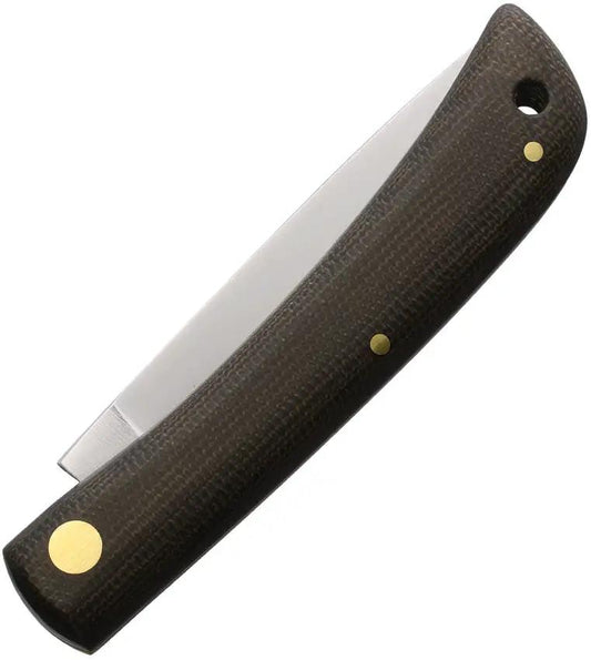 Otter Messer Small Hippekniep Micarta Knife - Compact EDC Ally With 3in Carbon Steel Blade And Green Handle by OTTER-Messer