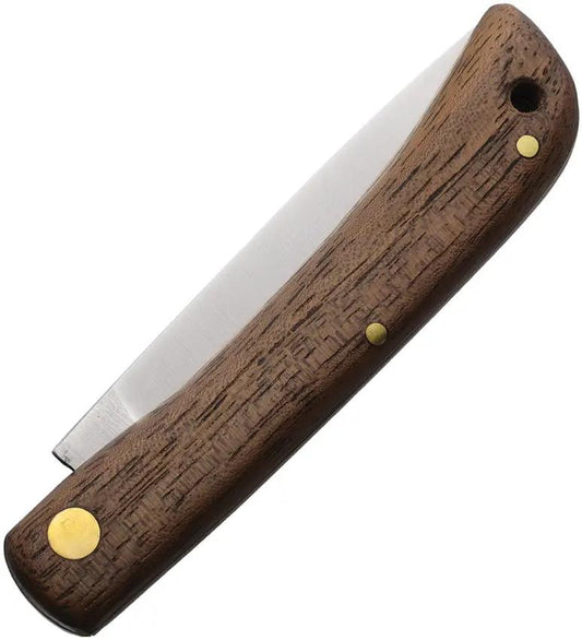 Otter-Messer Hippekniep Folder Walnut 3.5 Inch Closed EDC Knife - Carbon Steel Blade Walnut Handle by OTTER-Messer