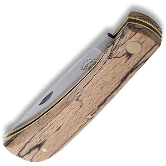 Otter-Messer Premium Large Hippekniep Knife - Ice Beech Handle, Satin Stainless Blade, Slip Joint For Outdoors by OTTER-Messer